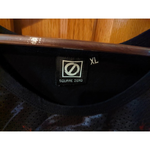 Y2k Workout Tank Top Square Zero men size XL cobra snake red black Mesh - Picture 4 of 4